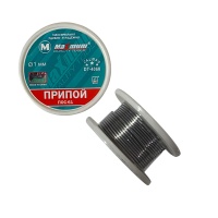 Припой с канифолью 1мм 25гр. ПОС 61,"MAXIMUM" MX 16088