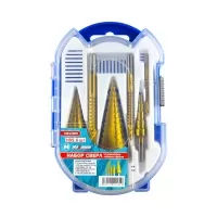 Набор сверл HSS, 6 предметов, ступенчатые+сверла фреза, "MAXIMUM" (3369)